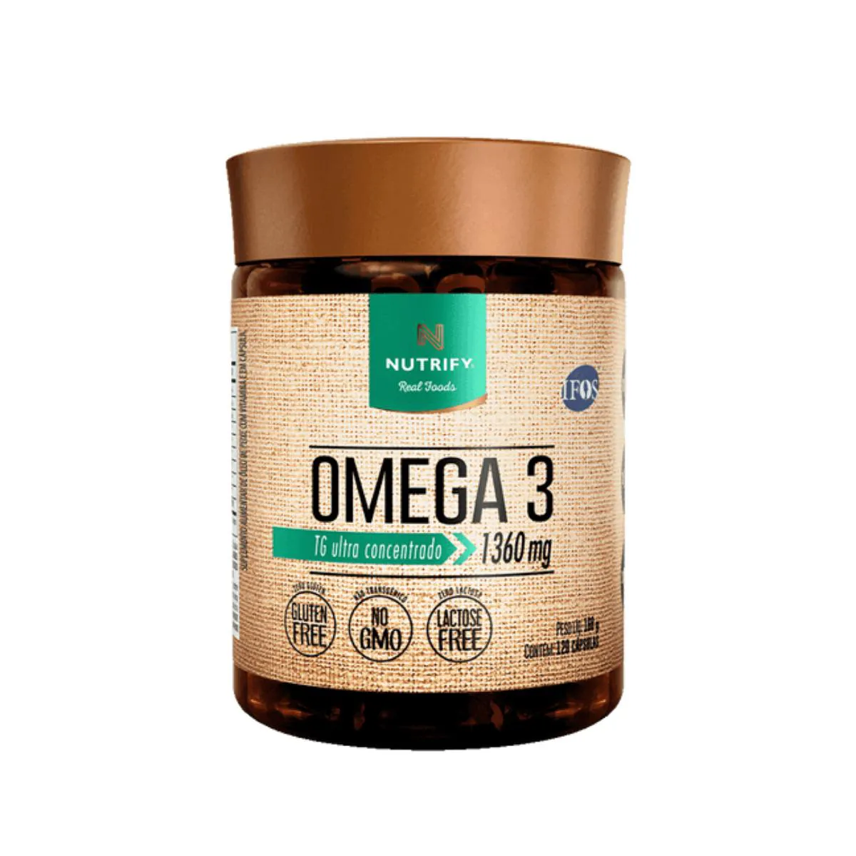 Ômega 3 Ifos Vitamina e Epa 840 e Dha 521 120 cápsulas - Nutrify sem Sabor