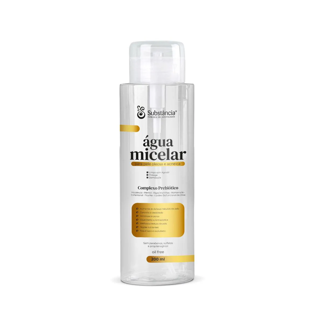 Água Micelar Prebiótica Pele Oleosa E Acneica Limpa Protege E Demaquila 200 Ml