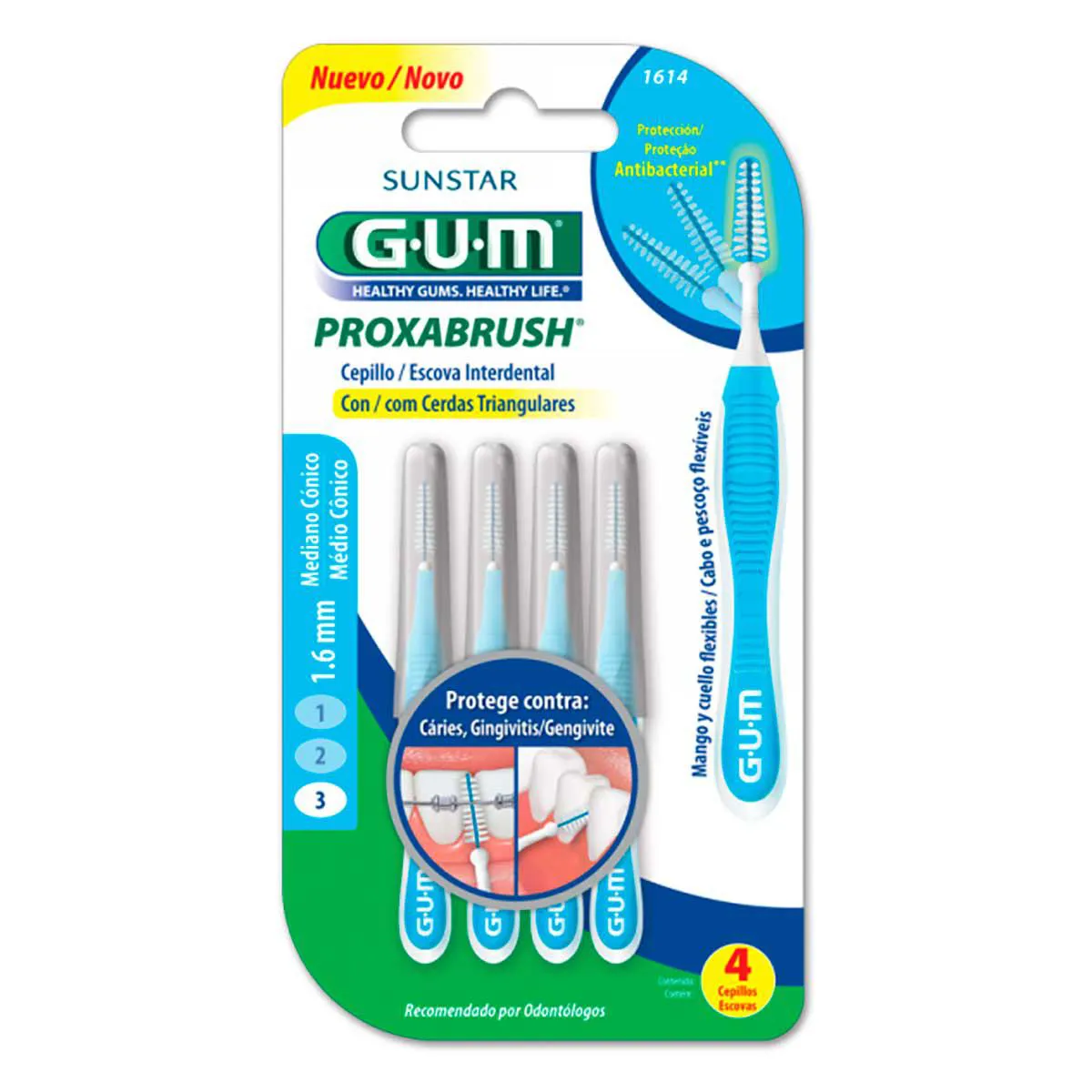 Escova Interdental Cilíndrica 2mm - 10 unidades - Green