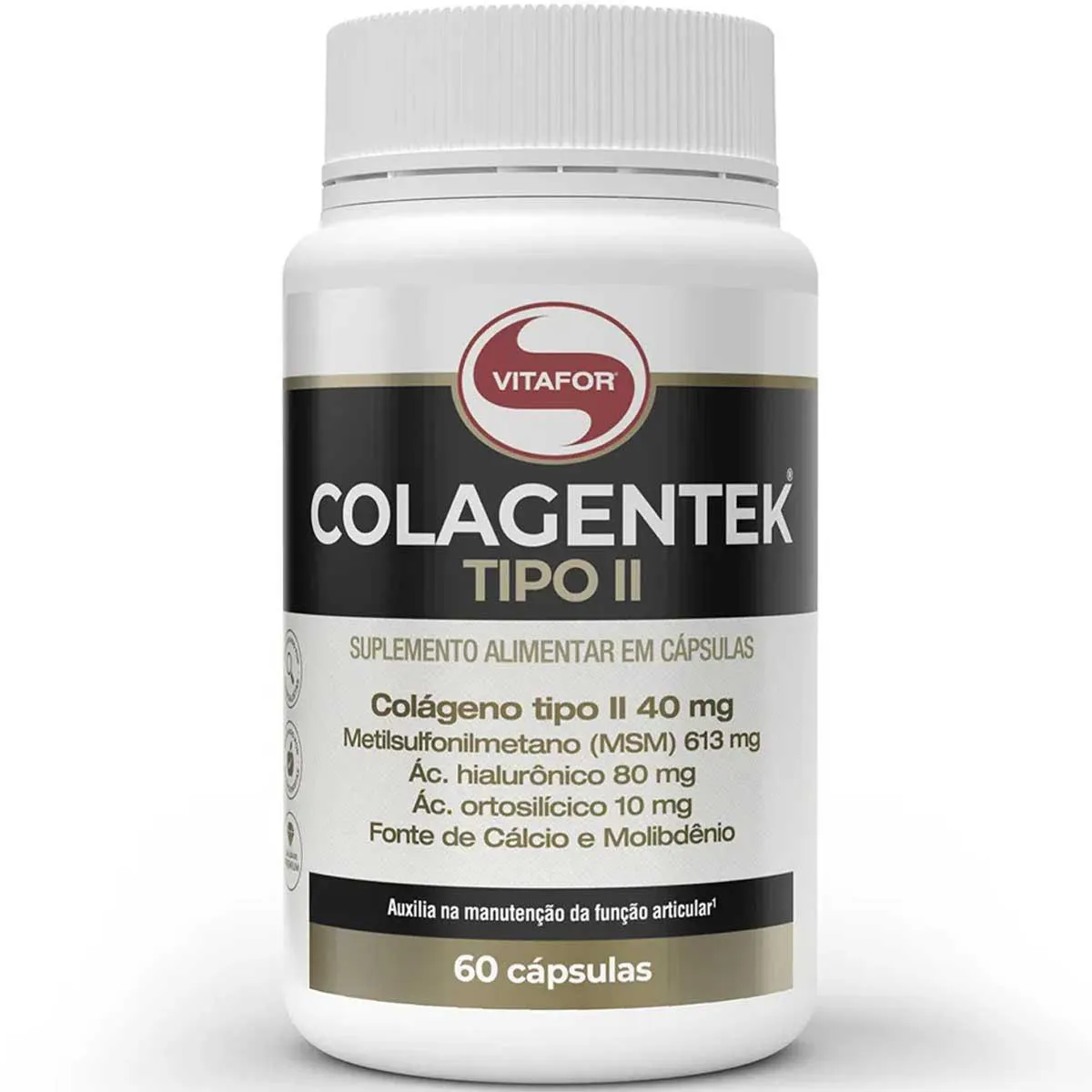 Colágeno Tipo 2 Colagentek Tipo Ii 790mg 60 cápsulas Vitafor