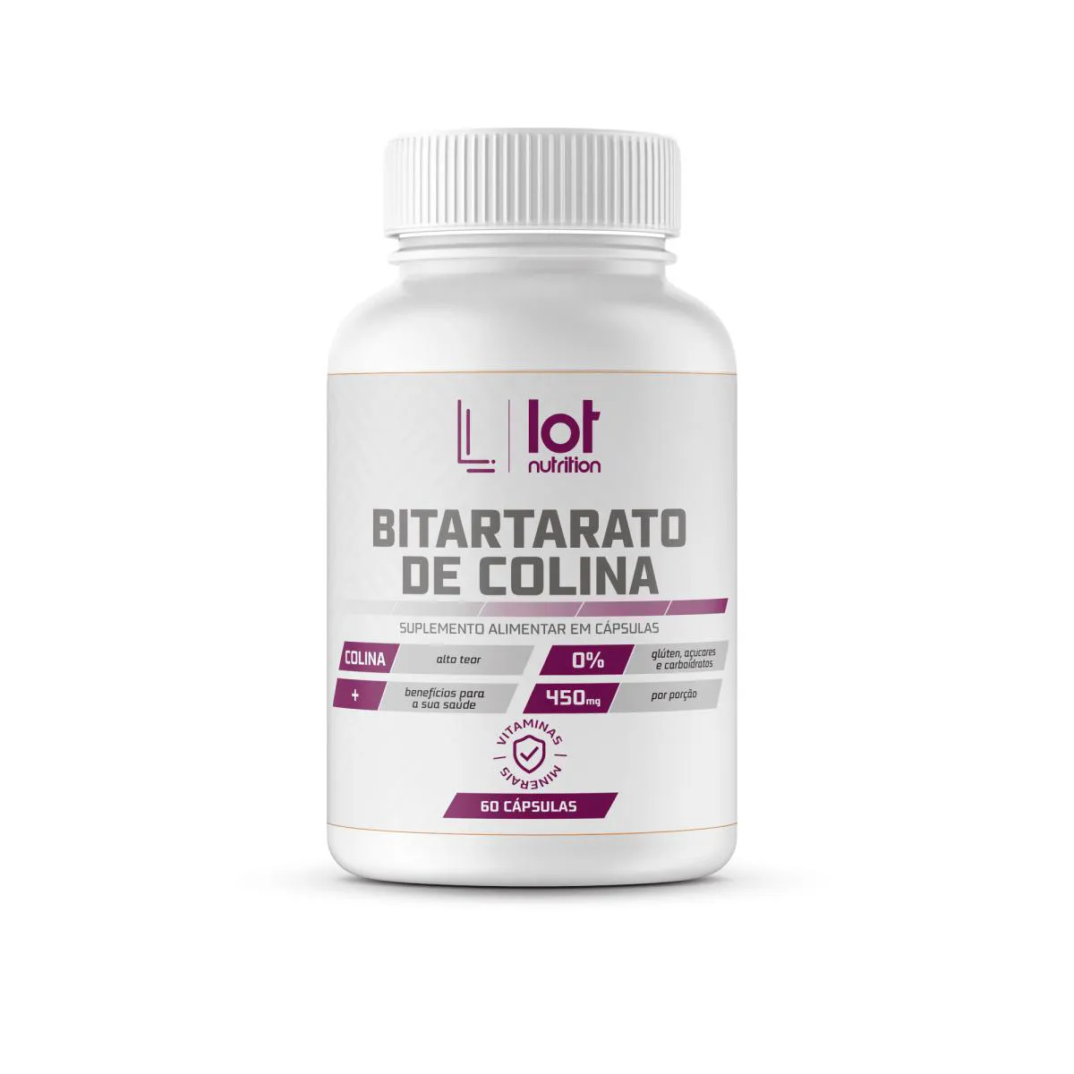 Bitartarato de Colina 450mg 60 cápsulas Lot Nutrition
