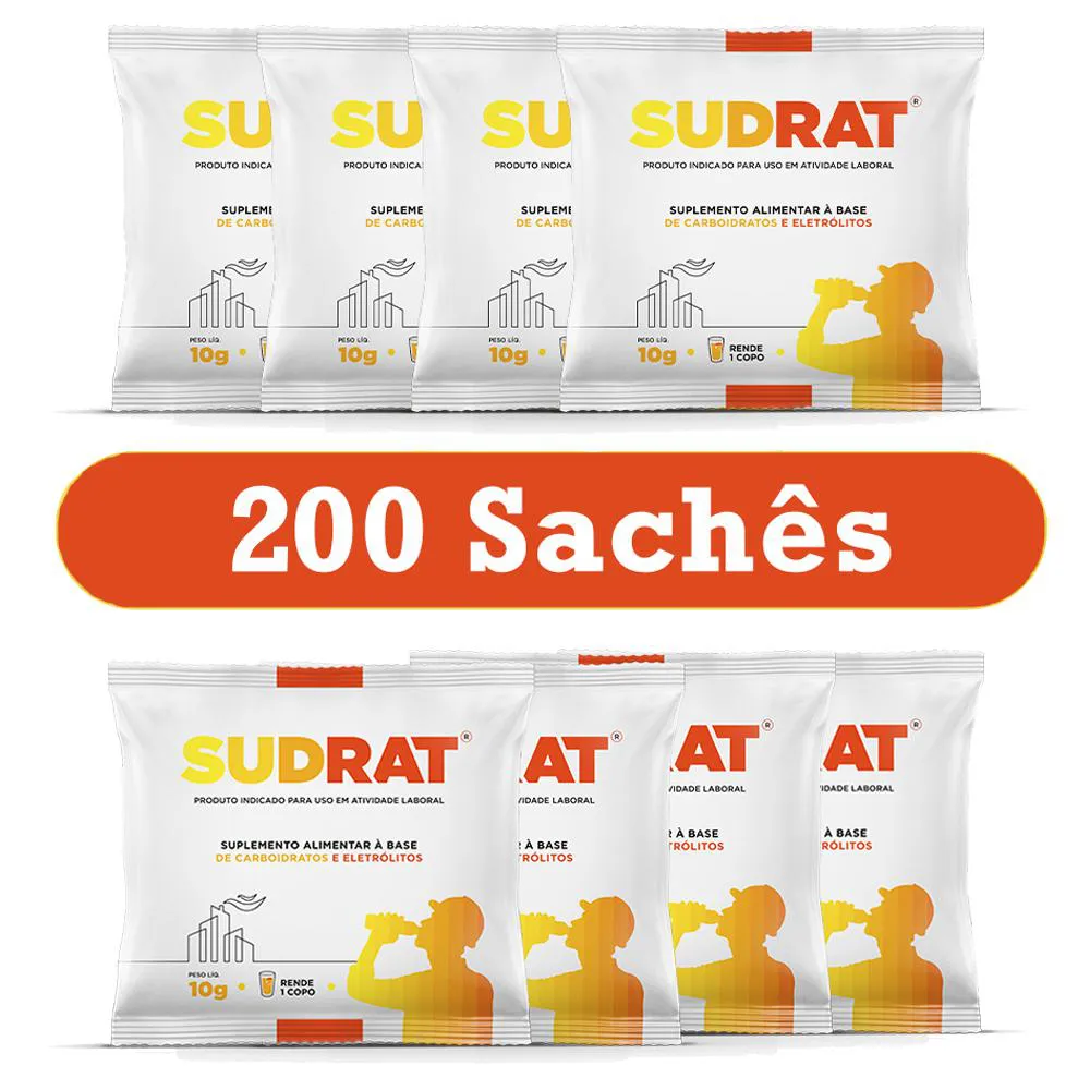 Kit 200 Sachês Sudrat 10g Cada - Uva