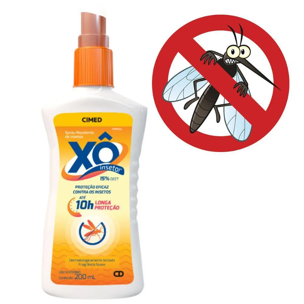 Kit Spray Repelente de Insetos Cimed Xô Inseto com 3 200ml