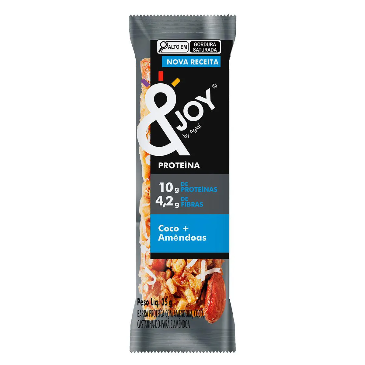 Barra de Proteína &Joy Nuts by Agtal Coco + Amêndoas 35g
