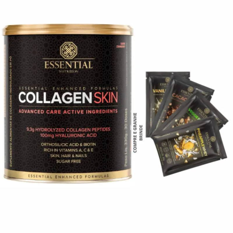 Collagen Skin Cranberry (330g) - Essential Nutrition + Brinde Sache - Essential Nutrition