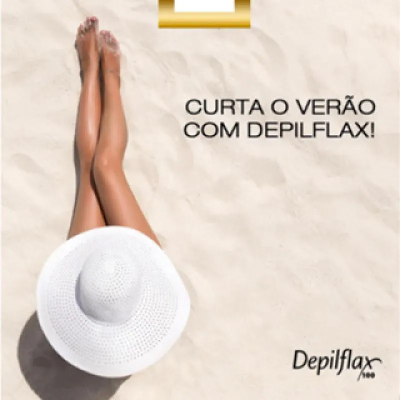 Folhas Prontas Depilatórias Buço e Face Naturais de Mel Depilflax 24 Folhas Duplas Depilação Profissional Pronta para Uso