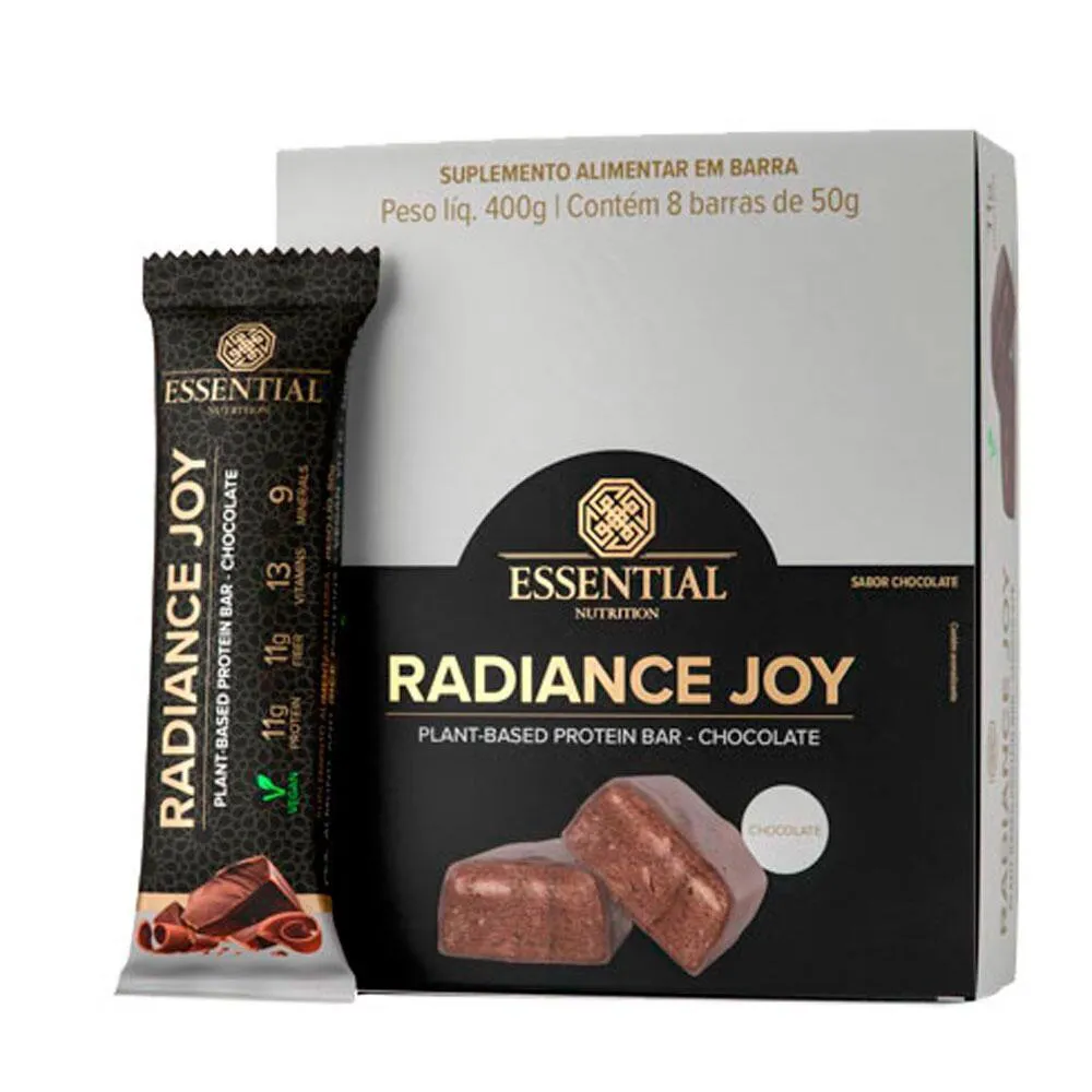 Barrinha Chocolate Radiance Joy Essential Nutrition 400g (8un) U Unica