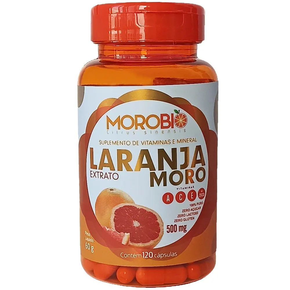 Morobio Extrato de Laranja Moro 120 Cápsulas 500mg
