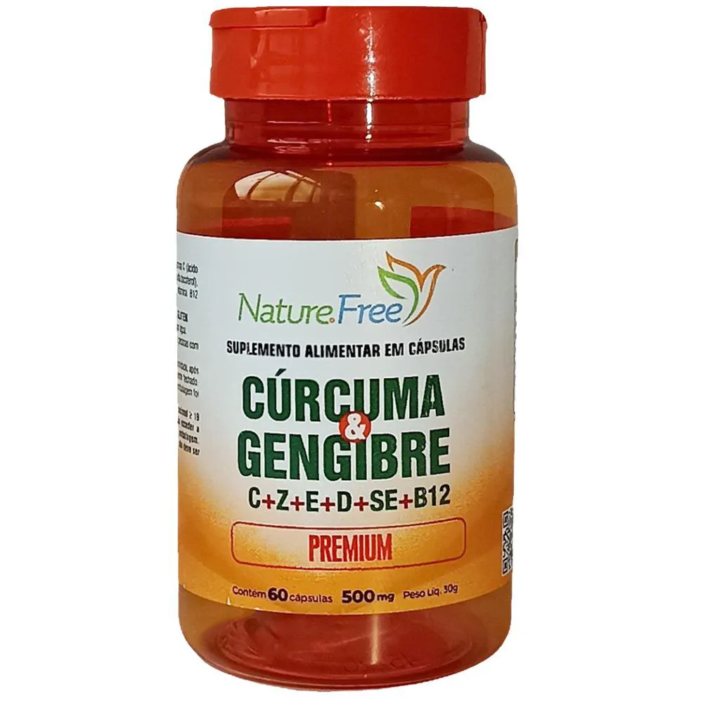 CúRCUMA E GENGIBRE PREMIUM 60 CáPSULAS 500MG