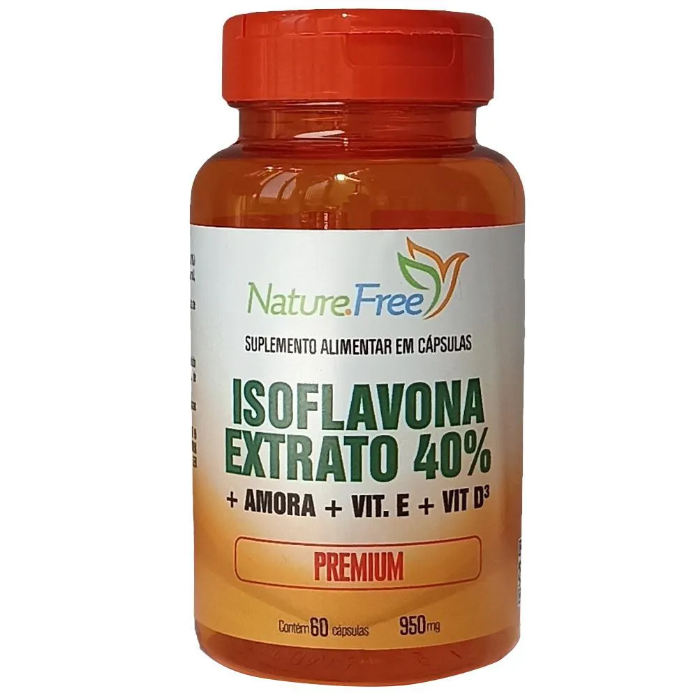 ISOFLAVONA EXTRATO 40% + AMORA + VIT. E + VIT. D³ 60 CáPSULAS 950MG