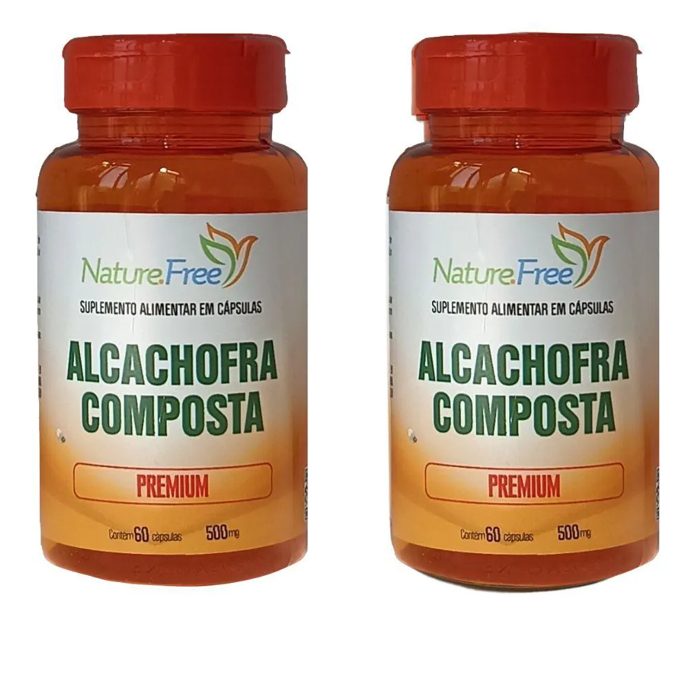 Kit 2 Alcachofra Composta Premium 60 Cápsulas 500mg