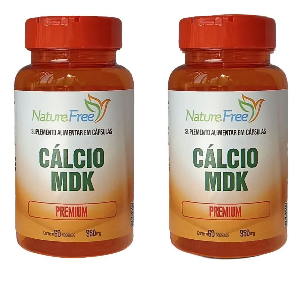 Kit 2 Cálcio Mdk Premium 60 Cápsulas 950mg