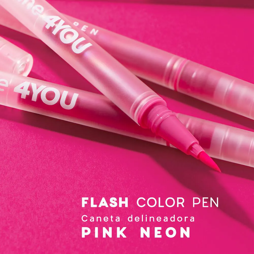 Caneta Delineadora Rosa - Flash Color Pen Neon Pink 4you 1,2ml
