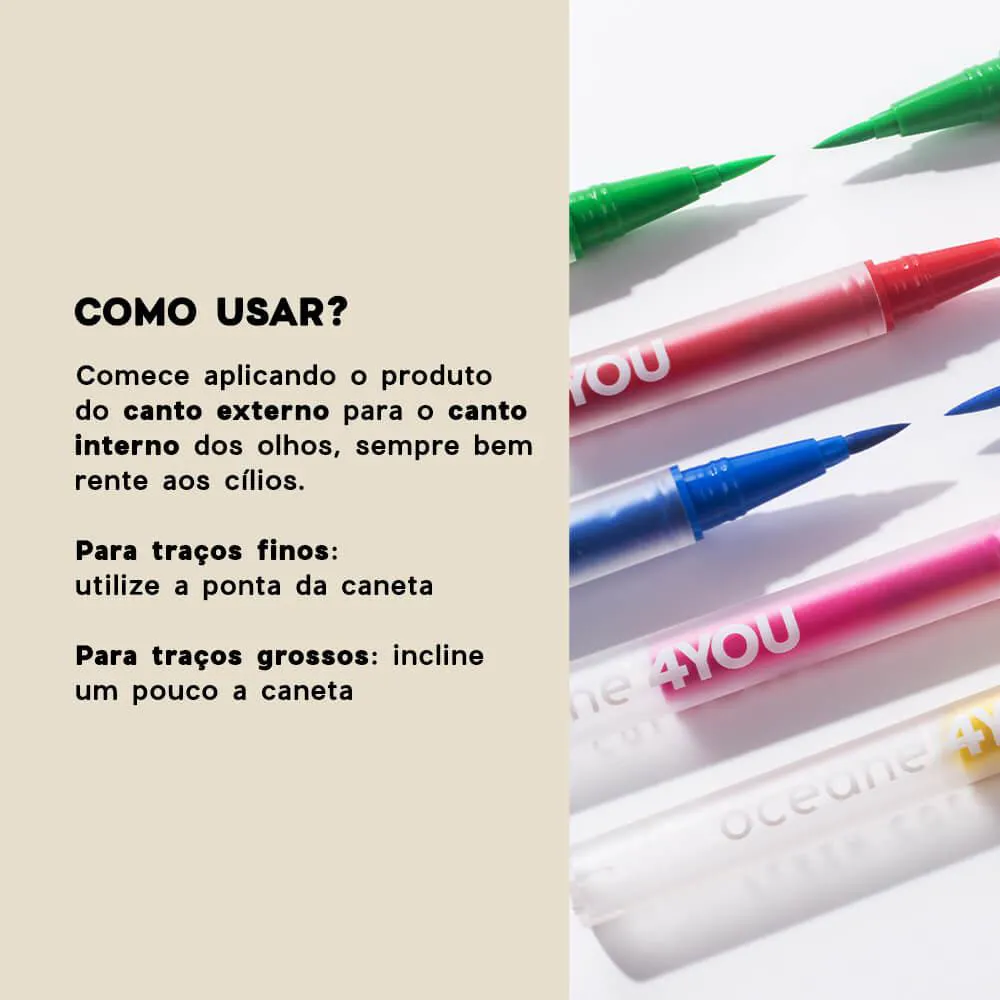 Caneta Delineadora Rosa - Flash Color Pen Neon Pink 4you 1,2ml