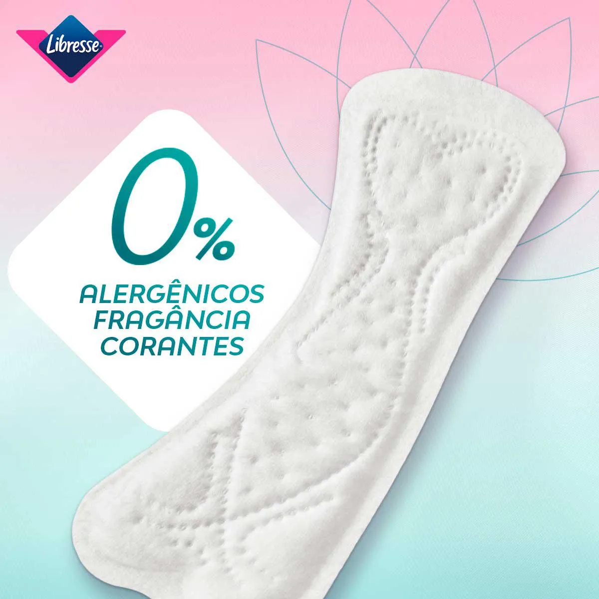 Protetor Diário Libresse Pure Sensitive Longo Sem Fragrância 40 unidades