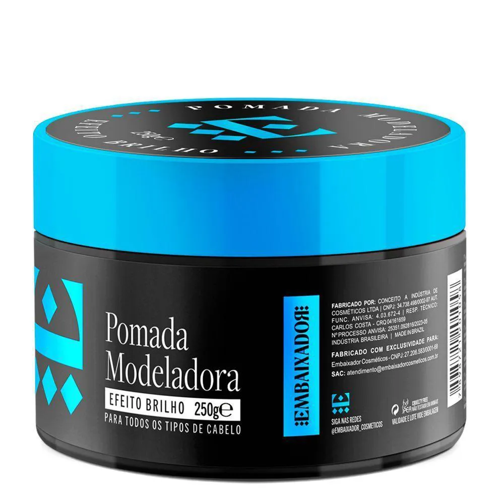 Pomada para Cabelo Efeito Brilho Embaixador 250g