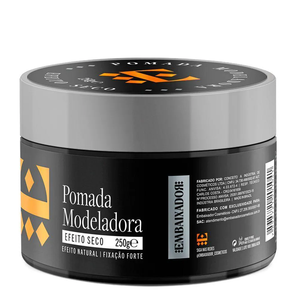 Pomada para Cabelo Efeito Seco Embaixador 250g