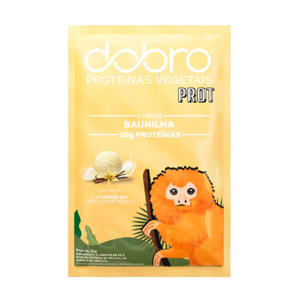 Proteína Vegana em pó Dobro Sport Protein Baunilha 30g
