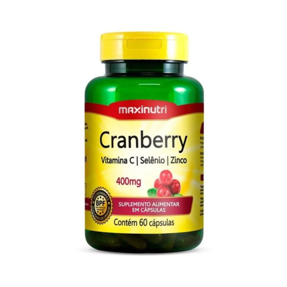 Vitamina C Selênio Zinco Cranberry 400mg 60 cápsulas
