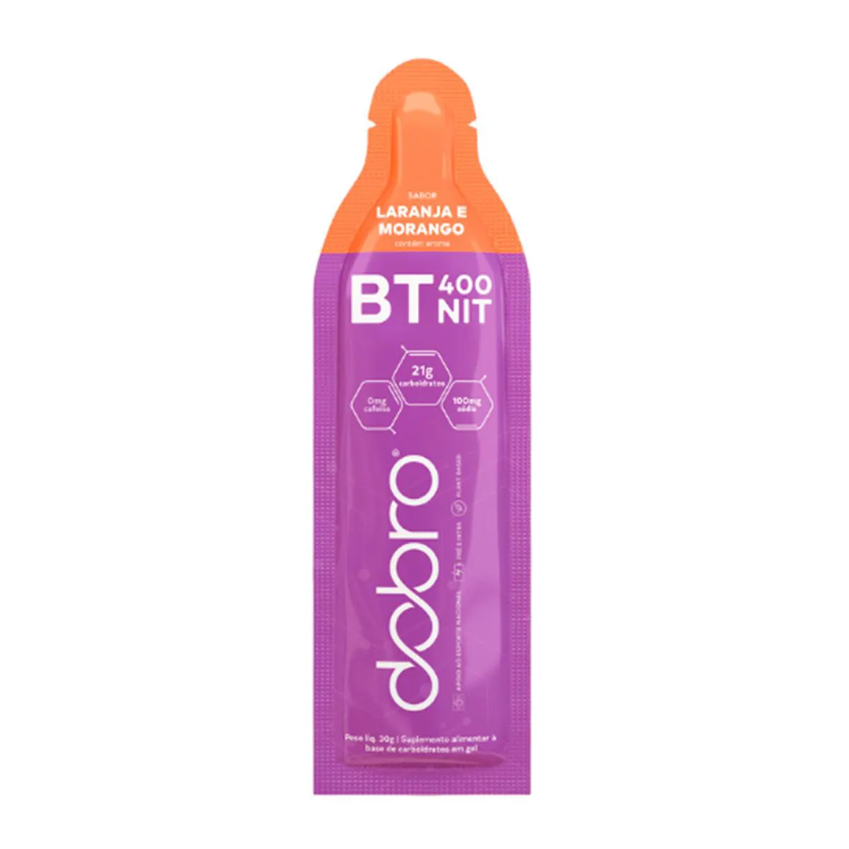 Suplemento Alimentar em Gel Dobro BT Nitrato Laranja e Morango 30g