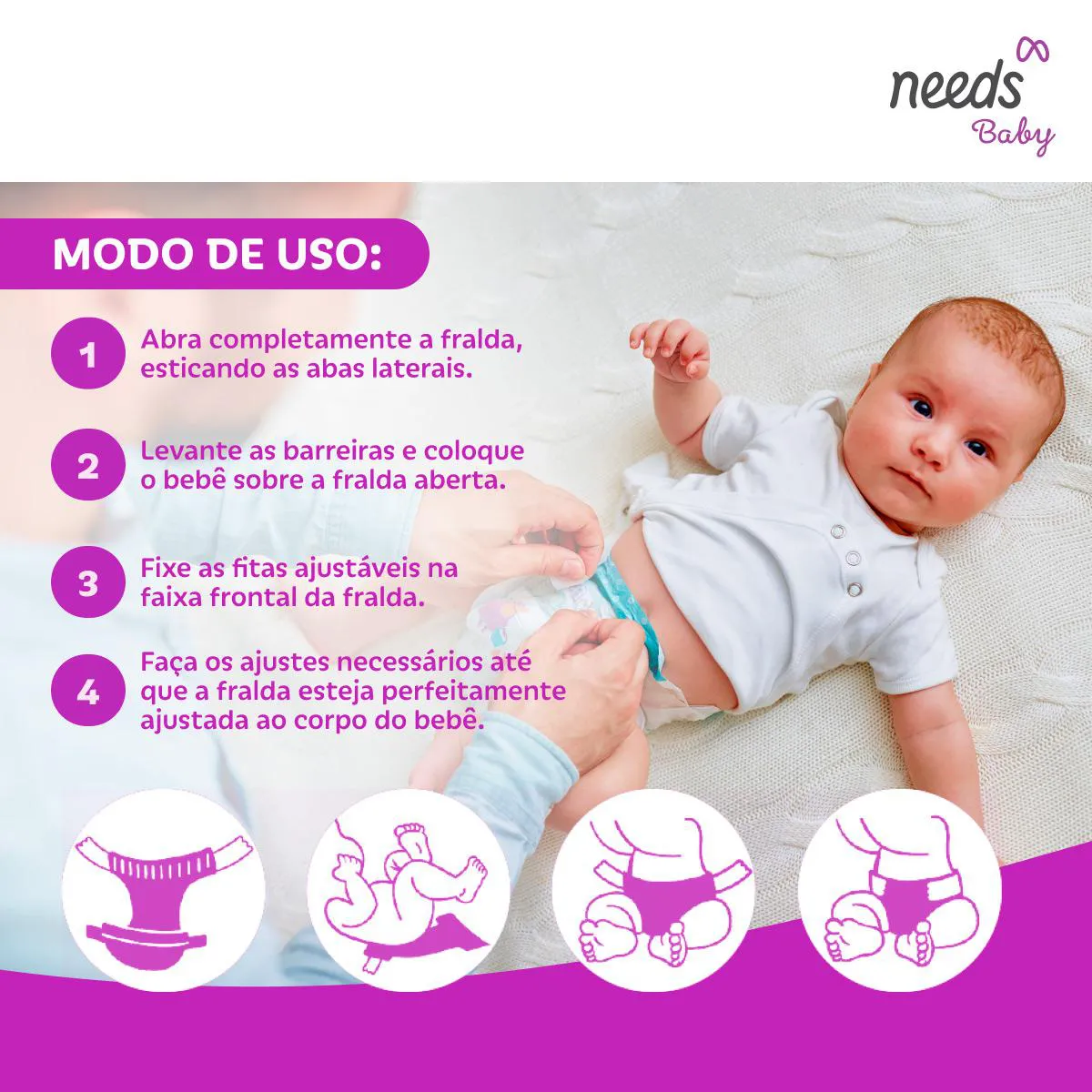 Fralda Needs Baby Ultrasafe XXG 54 Unidades