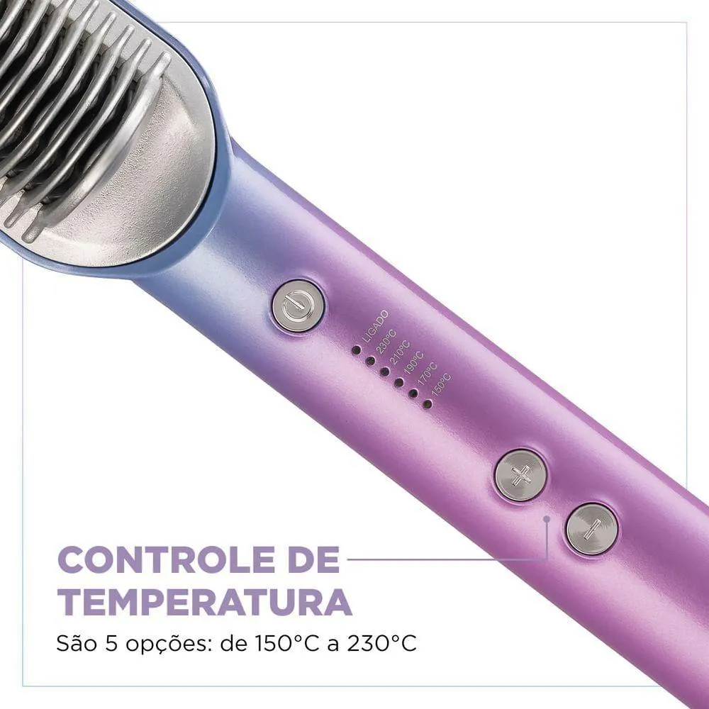 Escova Alisadora Qu4tro Elementos By Juliette Mondial Bivolt
