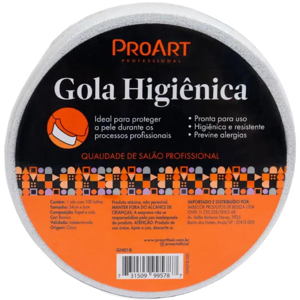 01 Rolo de Gola Higienica Protetora Pescoço Proart