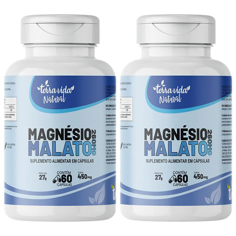 2 Magnésio Malato - Dimalato Puro 100% Original