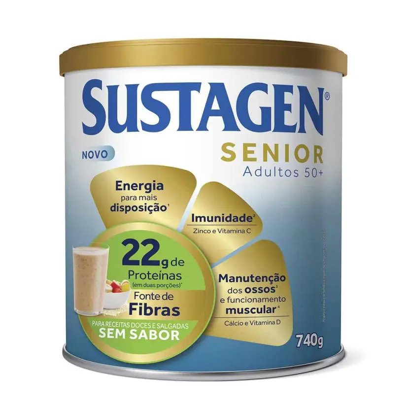 Complemento Alimentar Sustagen Senior Adultos 50+ Sem Sabor 740g
