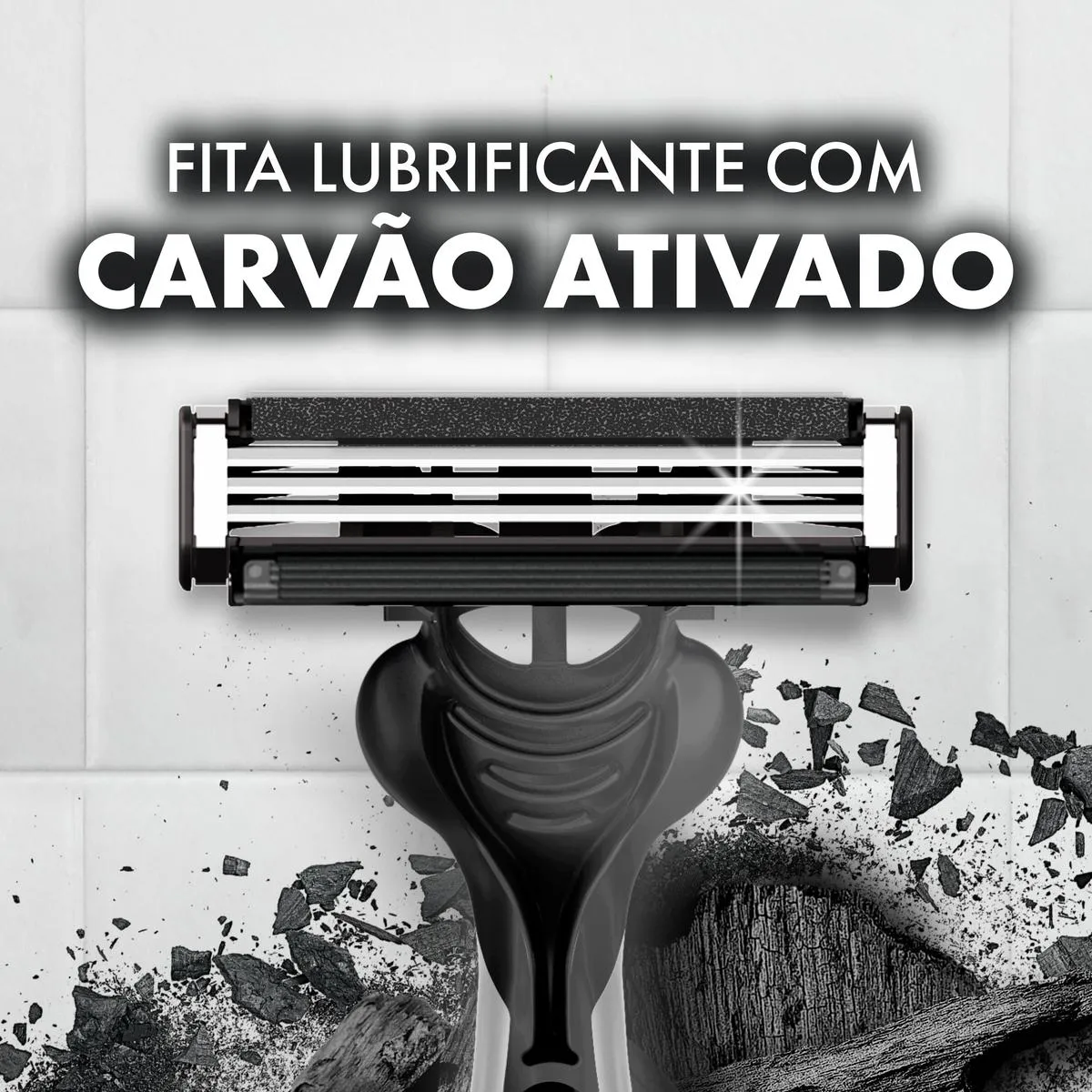 Aparelho de Barbear Descartável Gillette Prestobarba 3 Carvão Ativado 2 unidades