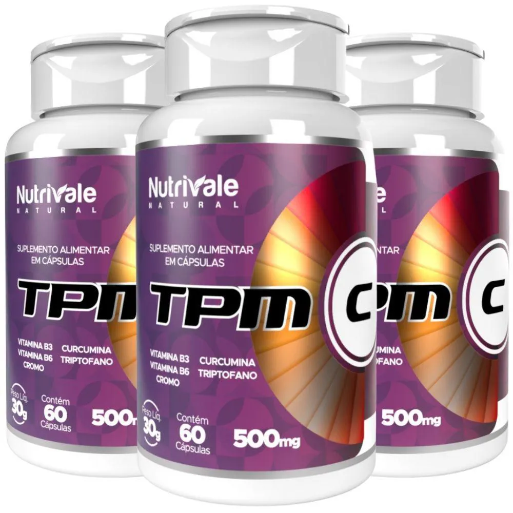 Kit 3x Tpm-c 60 cápsulas - Nutrivale