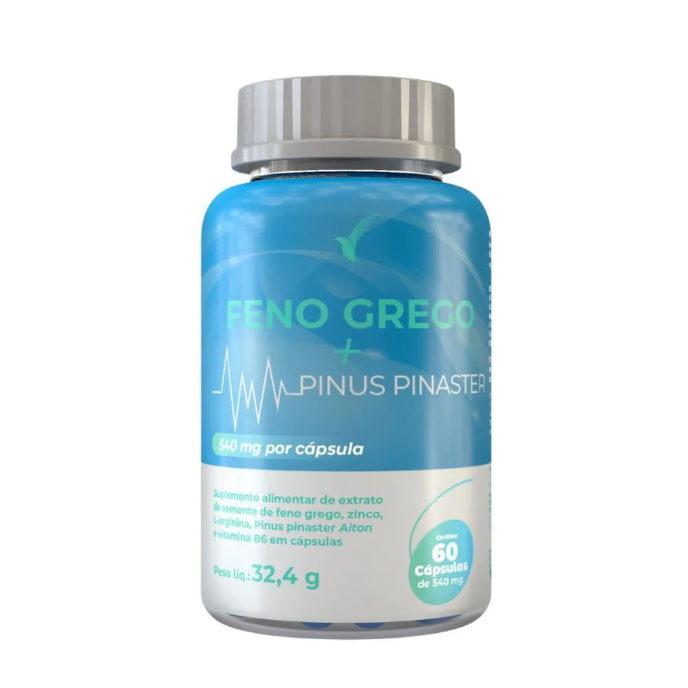 FENO GREGO + PINUS PINASTER + ZINCO + B6 ELEVE LIFE 60 CAPS