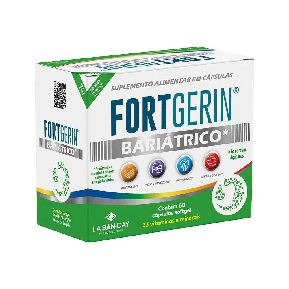Suplemento Alimentar Fortgerin Bariatrico Com 60 Capsulas Lasanday
