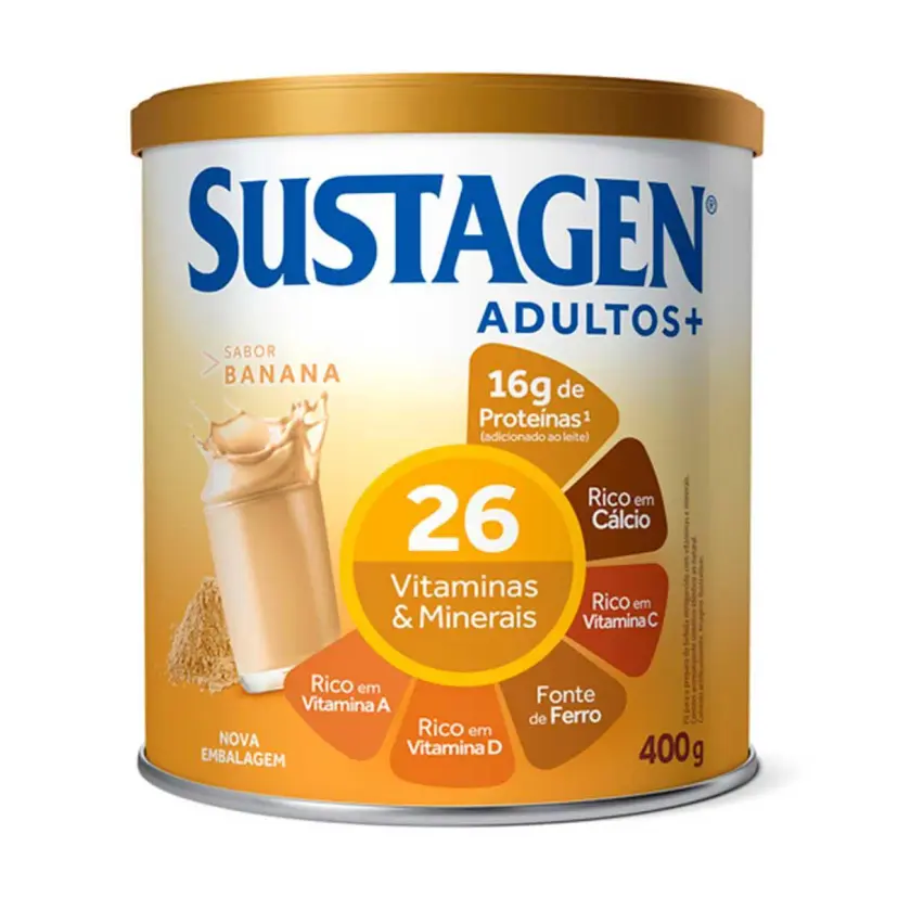 Complemento Alimentar Sustagen Adultos+ Sabor Banana 400g