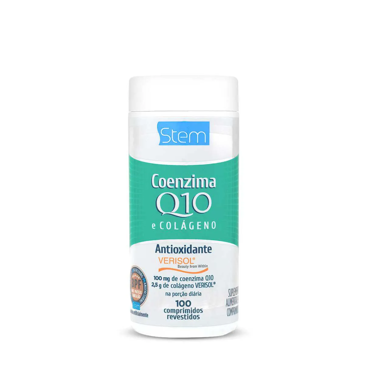 Coenzima Q10 25mg + Colágeno 750mg Stem 100 comprimidos