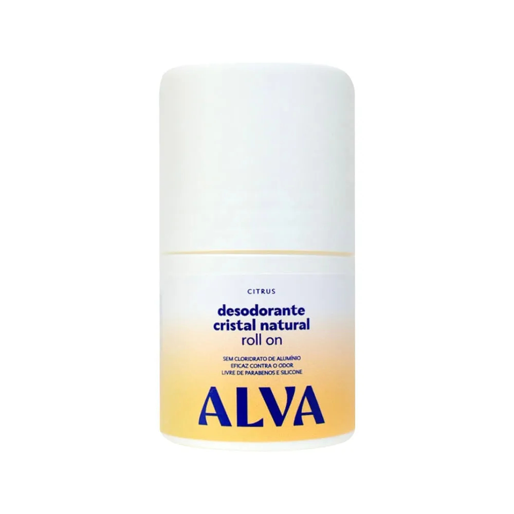 Desodorante Cristal Natural Alva Roll On Citrus 50ml