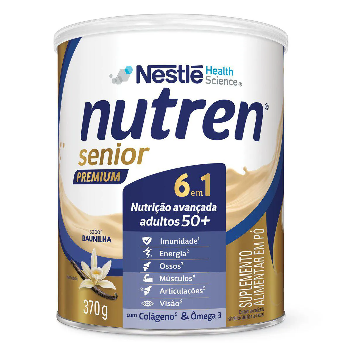 Suplemento Alimentar Nutren Senior Premium Sabor Baunilha 370g