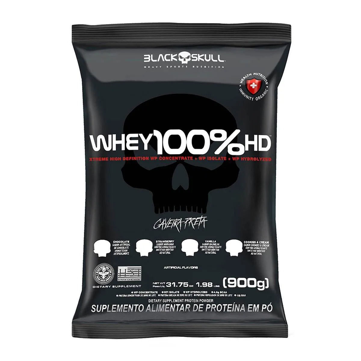 Refil Whey 100% HD Black Skull Cookies & Cream 900g
