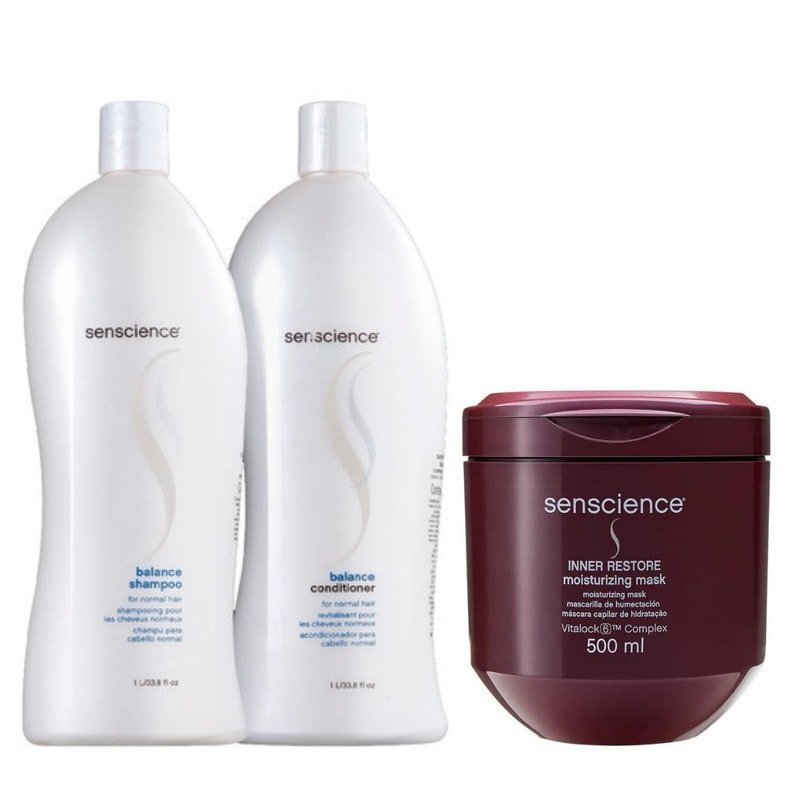 Senscience Kit Balance Sh + Condic+ 1L + Máscara Deep 500ml