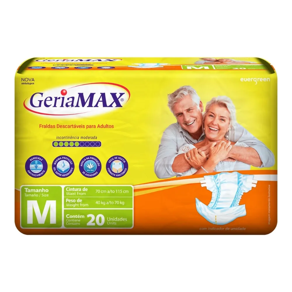 Fralda Geriamax Geriatrica Com 20 Tamanho M