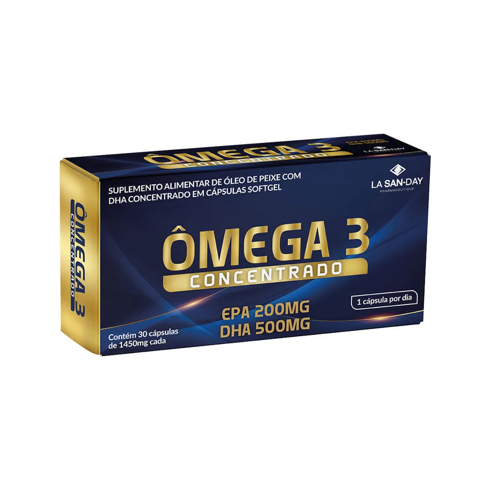 Omega 3 Concentrado Lasanday Com 30 Capsulas