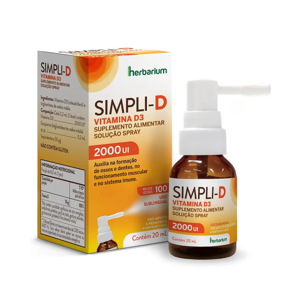 Vitamina D 2.000UI Simpli-D Spray 20ml